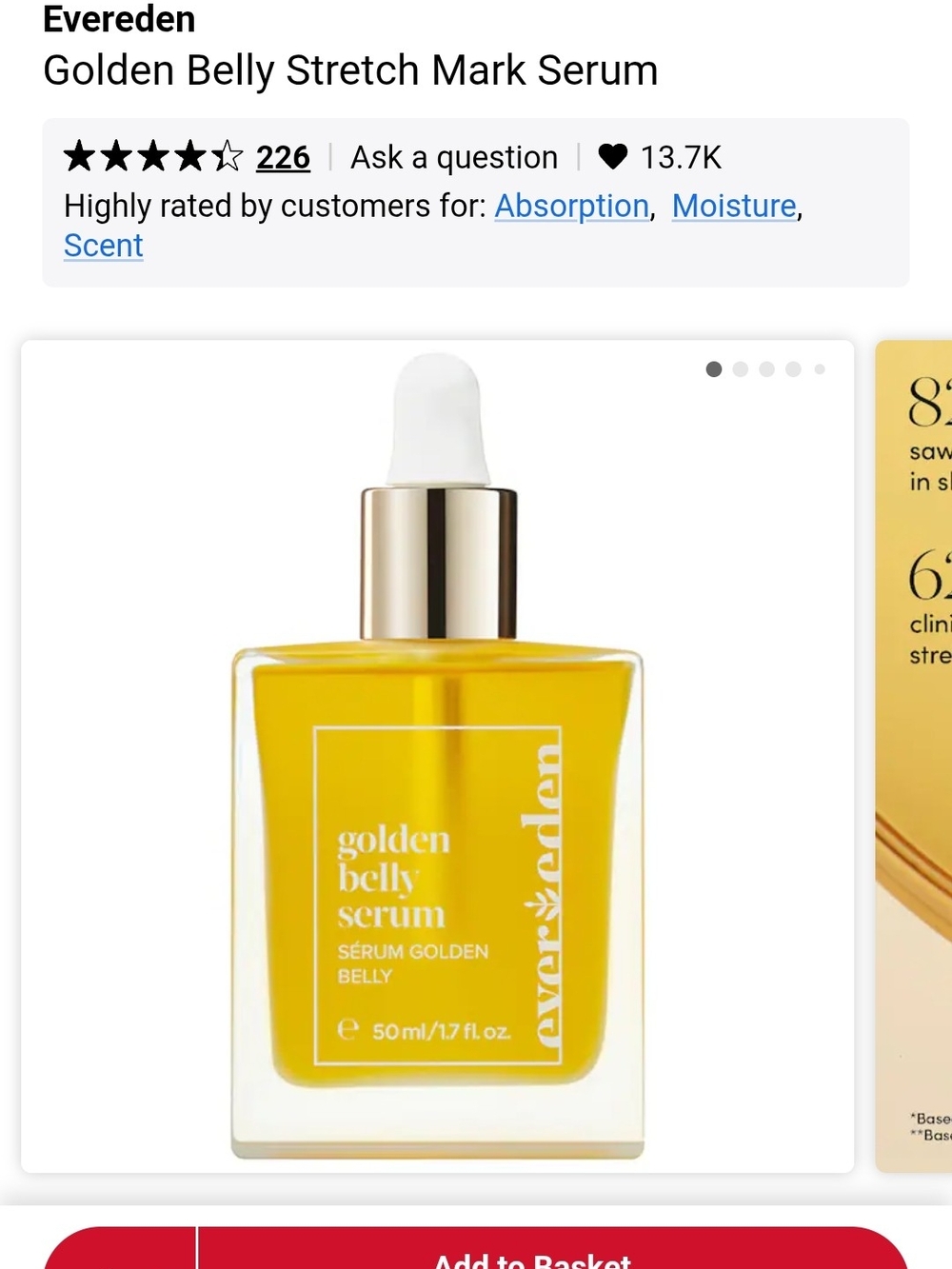 Evereden Golden Belly Stretch Mark Serum Mommy To Be Mommy Must Have